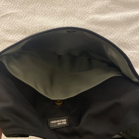 Derek Alexander Crossbody Nylon Bag Black with Brown Trim‎ - Picture 5 of 7